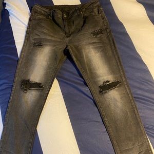 Black ripped jeans
